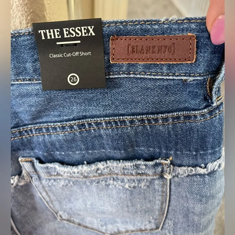 NWT Women’s Blank NYC The Essex Classic Cut-Off Jean Shorts Size 26 #225